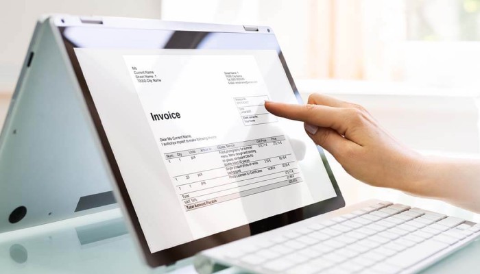 Templates of electronic invoice for payment